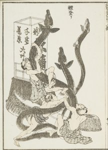 Suuret ankeriaat tekijältä Katsushika Hokusai