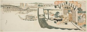 Veneilyjuhlat Sumida-joella tekijältä Katsushika Hokusai
