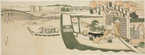 Veneilyjuhlat Sumida-joella tekijältä Katsushika Hokusai