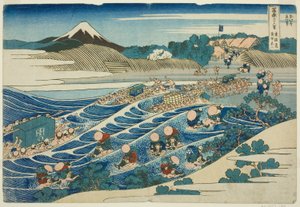 Fuji kanaya sound te city -asteesta (urbaani aste kanaya no fuji), te sarjasta s t rty x view ws of Mt. Fuji tekijältä Katsushika Hokusai