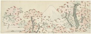 Fuji yli Cherry Blossom tekijältä Katsushika Hokusai