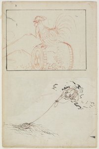 Ukkosenjumala ja hänen rumpunsa tekijältä Katsushika Hokusai