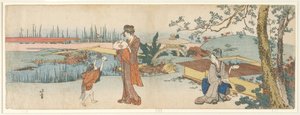 Kultakalamyyjä tekijältä Katsushika Hokusai