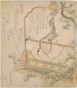 Japaninpunarinta, sarjasta ”Kaikenlaisia hevosia” tekijältä Katsushika Hokusai
