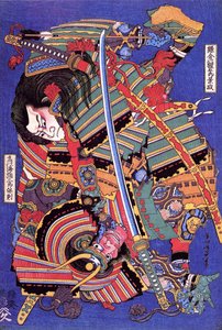 Kengoron soturi (puupiirros) tekijältä Katsushika Hokusai