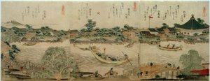 Kulthalle des Komagata-Tempels tekijältä Katsushika Hokusai