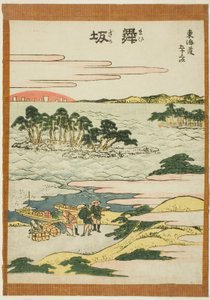 Maisaka, sarjasta "Fifty-three Stations of the Tokaido (Tokaido gojusan tsugi)" tekijältä Katsushika Hokusai