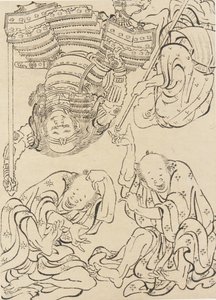 Sekalaisia hahmoja, 1700-luvun loppu - 1800-luvun alku. tekijältä Katsushika Hokusai