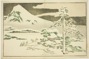 Mount Fuji in Winter, from The Picture Book of Realistic Paintings of Hokusai (Hokusai shashin gafu) tekijältä Katsushika Hokusai