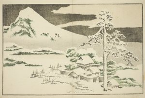 Fuji-vuori talvella, Hokusain realististen maalausten kuvakirjasta tekijältä Katsushika Hokusai