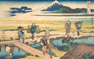 Nakahara Sagamin maakunnassa Soshu Nakahara, sarjasta Thirty-six Views of M..., ca. 1830-32. tekijältä Katsushika Hokusai