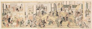 Uudenvuodenpäivä Ōgiyan bordellissa, Yoshiwarassa tekijältä Katsushika Hokusai