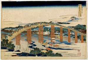 Okazaki Yahagi B Ri d Geo Ver Urban tutkinto. Japani nukkuu p Hayashi t, Hokusai (1760-1894) tekijältä Katsushika Hokusai