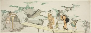 Jalankulkusillalla tekijältä Katsushika Hokusai