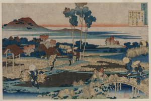 Keisari Tenchin runo sarjasta Sadan runoilijan sata runoa, sairaanhoitajan selittämiä tekijältä Katsushika Hokusai