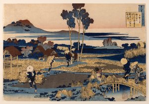 Tenchi Tennōn runo, sarjasta ”Sairaanhoitajan selittämät sata runoa” tekijältä Katsushika Hokusai