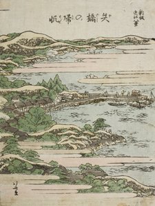 Purjeiden laskeminen Yabasessa tekijältä Katsushika Hokusai