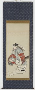 Kuusi runouden kuolematonta: Ariwara no Narihara, n. 1806-08 (muste ja väri paperille) tekijältä Katsushika Hokusai