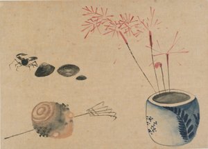 Sparklers, rapu ja sipuli, 1700-luvun loppu - 1800-luvun alku. tekijältä Katsushika Hokusai