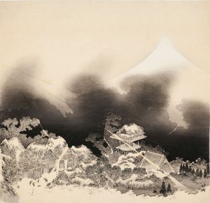 Myrsky vuorilla tekijältä Katsushika Hokusai