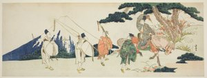 Tunnetun runoilijan Ariwaran ja Narihiran itäinen matka tekijältä Katsushika Hokusai