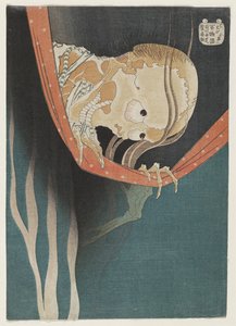 Kohada Koheijin aave, n.1831-32 (värillinen puupiirros). tekijältä Katsushika Hokusai