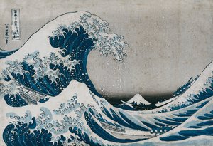 Suuri aalto Kanagawan edustalla sarjasta "36 Views of Mt.Fuji" tekijältä Katsushika Hokusai