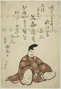 Runoilija Bunya no Yasuhide, sarjasta Kuusi kuolematonta runoilijaa (Rokkasen) tekijältä Katsushika Hokusai