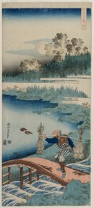 The Rush Gatherer, sarjasta A True Mirror of Chinese and Japanese Poetry tekijältä Katsushika Hokusai