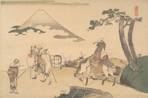 Fuji-vuoren huippu, n. 1800. tekijältä Katsushika Hokusai