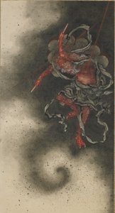Ukkosenjumala, Edo-kausi tekijältä Katsushika Hokusai