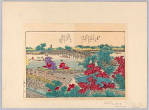 Kaksi naista katselee maisemaa tekijältä Katsushika Hokusai