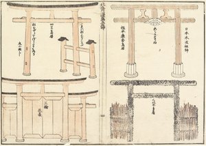 Erilaiset Torii-kaari, 1816 tekijältä Katsushika Hokusai