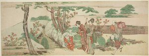 Naiset ja lapset piknikille tekijältä Katsushika Hokusai