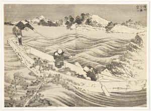 Yatsugatake Shinanon maakunnassa, 1834-35 (puupalikka) tekijältä Katsushika Hokusai