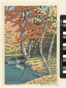 Herfst Oirasessa Syksy Oirasessa (otsikko esineessä) tekijältä Kawase Hasui (signed by artist)
