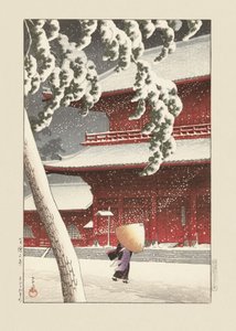 Zojo-pyhäkkö Shibassa (1925), Kawase Hasui ja Watanabe Shōzaburō