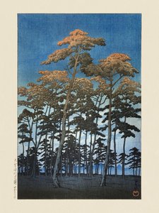 Kawase Hasuin ja Watanabe Shozaburon teos ”Hikawan puisto Omiyassa” (1930)