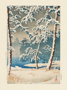 Senzokuike (Senzoku-lampi) (1928) tekijältä Kawase Hasui