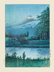 Tago No Ura Hashi (Tagonouran silta) (1930) tekijältä Kawase Hasui