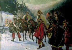 Huonekalut ja erilaiset esineet 1100- ja 1300-luvuilta tekijältä Kazimierz Sichulski