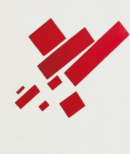 Kahdeksan punaista suorakulmiota. Maalaus Kazimir Severinovich Malevich (Malevich, Malevic) (1878-1935)