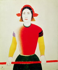 Tyttö sauvalla (öljy) tekijältä Kazimir Severinovich Malevich