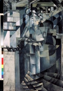 Elämää Grand Hotelissa. Maalaus: Kasimir Severinovich Malevich (Malevich, Malevic) (1878-1935), öljy kankaalle tekijältä Kazimir Severinovich Malevich
