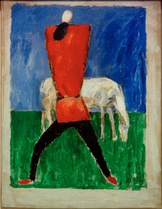 Mann und Pferd tekijältä Kazimir Severinovich Malevich