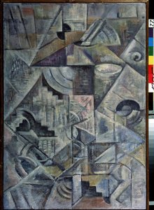 Samovar. Maalaus: Kasimir Severinovich Malevich (Malevich, Malevic) (1878-1935), öljy kankaalle tekijältä Kazimir Severinovich Malevich