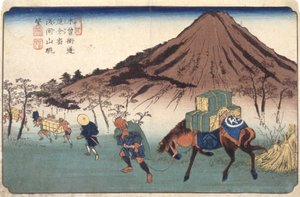 Oiwake (värillinen puupainatus) tekijältä Keisai (1790-1848) Eisen