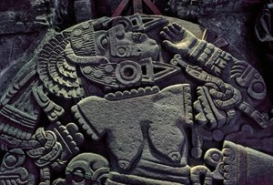 Amerikat; arkeologia; Meksiko; Templo Mayor; suuri atsteekkien temppeli; Coyolxauqui, 2010 (kuva) tekijältä Kenneth Garrett