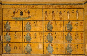 Paviaaneja, seinämaalaus kuningas Tutankhamonin haudassa; KV52, Kuninkaiden laakso, Theban..., 2003 (kuva) tekijältä Kenneth Garrett