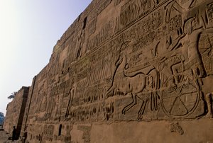 Egypti; mm6741; Qadeshin taistelu, Ramses II, Karnakin temppeli, 2001 (kuva) tekijältä Kenneth Garrett